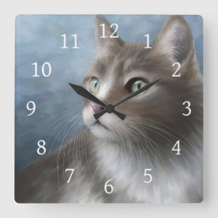 Cat 682 square wall clock