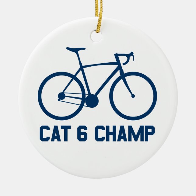 CAT 6 Champ Ceramic Tree Decoration (Front)