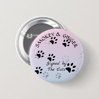 Cat 6 cm round badge