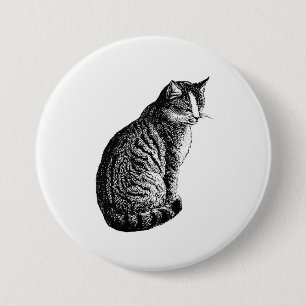 Cat 7.5 Cm Round Badge