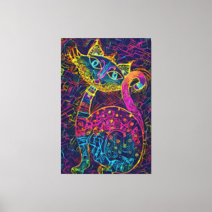 Cat 7 - Lucky no 7   Canvas Print