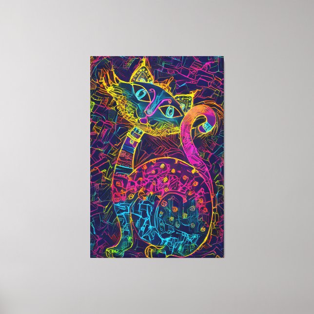 Cat 7 - Lucky no 7   Canvas Print (Front)