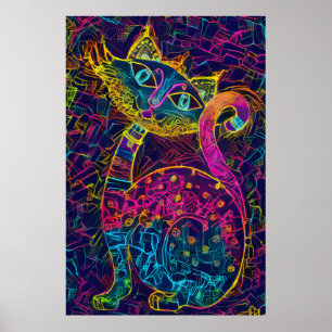 Cat 7 - Lucky no 7 Poster