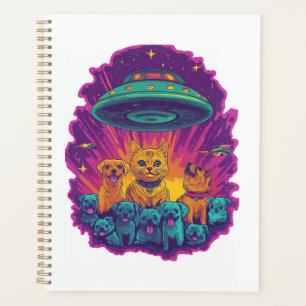 Cat Abduction Squad � Funny Alien Kitty Sci-Fi Planner