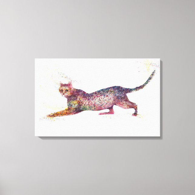 Cat abstract canvas print (Front)