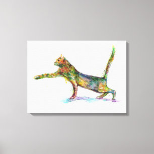 Cat Abstract Canvas Print