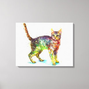 Cat abstract Fantasy Canvas Print