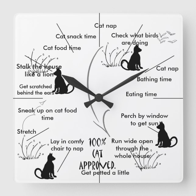 Cat Activity Clock for Cats CricketDiane (Front)