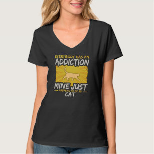 Cat Addiction Funny Farm Animal Lover T-Shirt