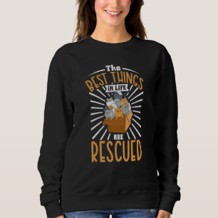 Cat Adoption Animal Rescue Animal Rights Rescue 2 Sweatshirt