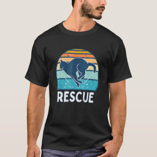 Cat Adoption Design Vintage Retro Sunset Rescue Gi T-Shirt