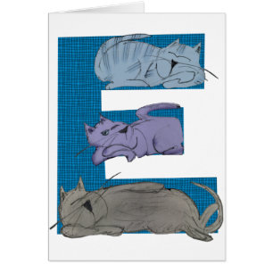 Cat Alphabet E Card