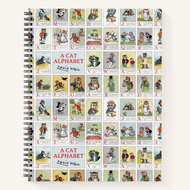 Cat Alphabet, Louis Wain Notebook (Front)