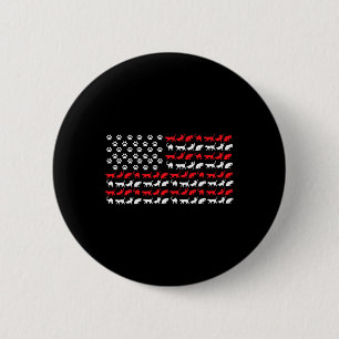 Cat American Flag Usa Paws Patriotic 6 Cm Round Badge