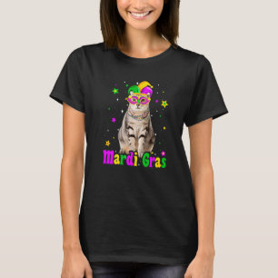 Cat American Shorthair Mask Mardi Gras Carnivals C T-Shirt