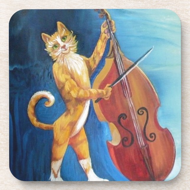 Cat and a Fiddle Coaster (Front)