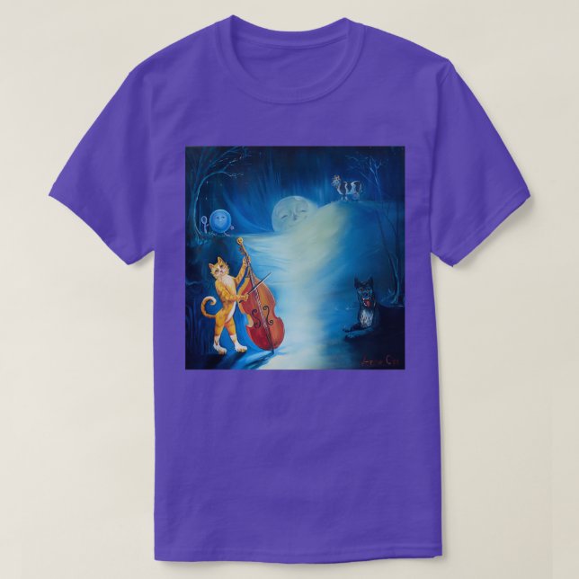 Cat and a Fiddle T-Shirt (Design Front)