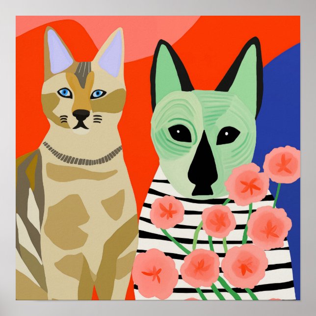 Cat and Alien Cat Poster (Front)