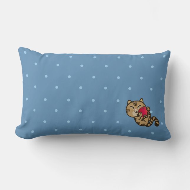 cat and apple lumbar cushion (Front)