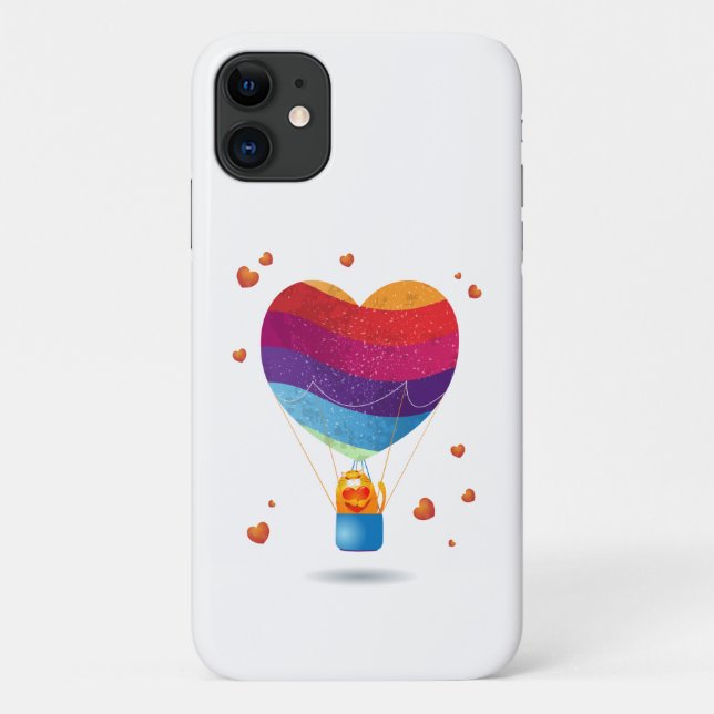 Cat and Ballon of Love  Case-Mate iPhone Case (Back)