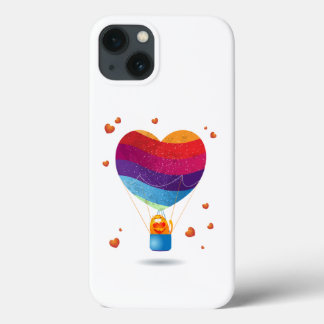 Cat and Ballon of Love iPhone 13 Case