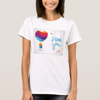 Cat and Ballon of Love  T-Shirt