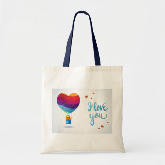 Cat and Ballon of Love Tote Bag