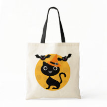 Cat and Bats Halloween T-shirts and Gifts