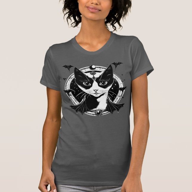 Cat and Bats I T-Shirt (Front)