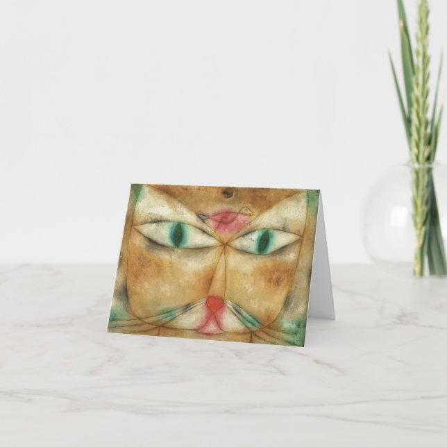 Cat and Bird by Paul Klee  Thank You Card (Front)