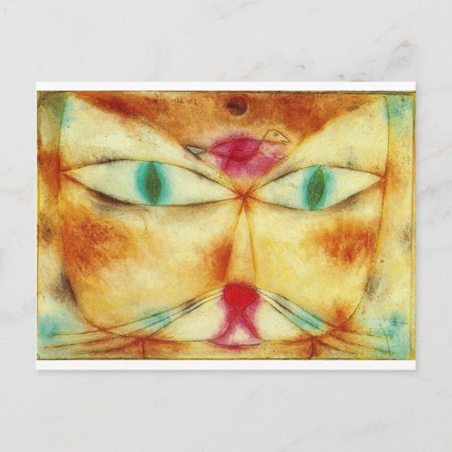 Cat and Bird - Paul Klee Postcard (Front)
