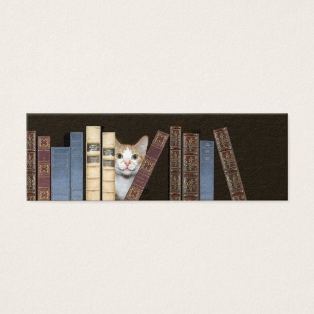 Cat and books bookmark (Front)