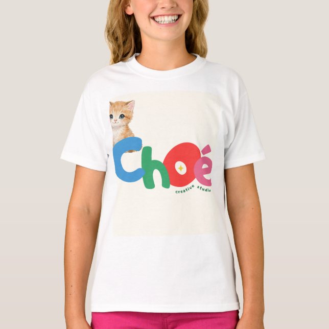 Cat and choe design t-shirt (Front)