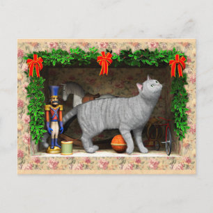 Cat and Christmas stuff Postcard