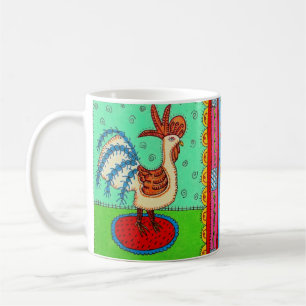Cat and Cockeral Coffee Mug