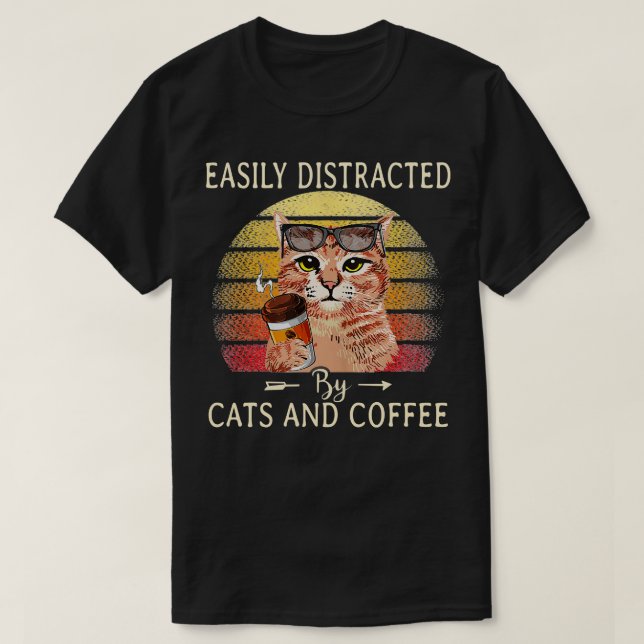 Cat and coffee 1 T-Shirt (Design Front)