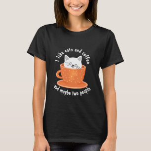 Cat and Coffee Lover T-Shirt