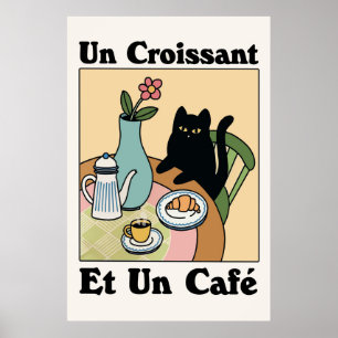 Cat And Coffee Poster