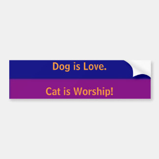 Cat and Dog Bumper Sticker