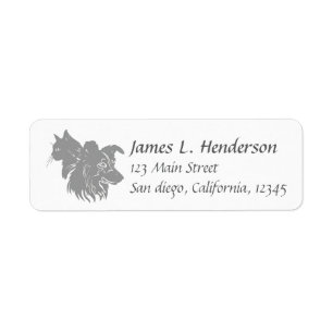Cat and Dog Faces with Personalised Name