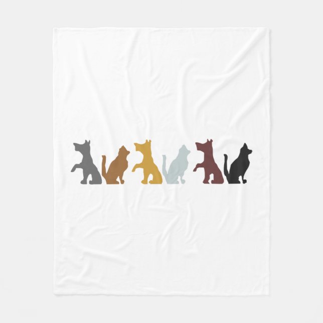 Cat And Dog    Fleece Blanket (Front)