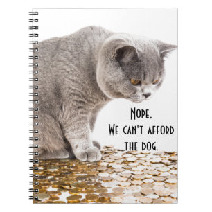 Cat and dog humour spiral notebook