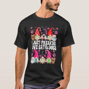 Cat And Dog Mum Funny Saying For Women And Men Cut T-Shirt