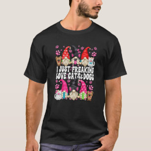 Cat And Dog Mum Funny Saying For Women And Men Cut T-Shirt
