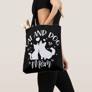 Cat And Dog Mum Girl Lover Dogs Cats Mother Mummy Tote Bag