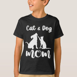 Cat and Dog Mum Pets Animals Lover Puppy for Women T-Shirt