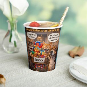 Cat and dog paper cups description
