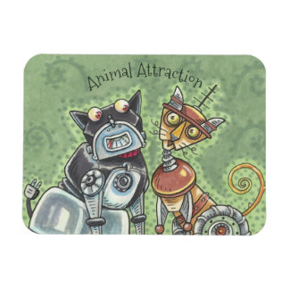 Cat And Dog Robots MAGNET *Customise