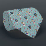 Cat and Dog Sailors Nautical Watercolor Pattern Tie<br><div class="desc">This is an illustration of a cat and dog dressed in sailor suits. It was coloured in watercolor and made into a pattern. There is also an anchor and lighthouse in the background.</div>