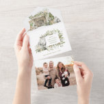 Cat and Dog Winter Fireplace Photo Christmas Card<br><div class="desc">This beautiful Christmas card features a cosy fireplace adorned in flowers with a dog and a cat standing on either side. In the centre is a greeting you can change and a place for you to personalise with your name and the year. The bottom third of the card is for...</div>